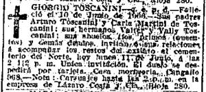 Necrologio_Giorgio Toscanini